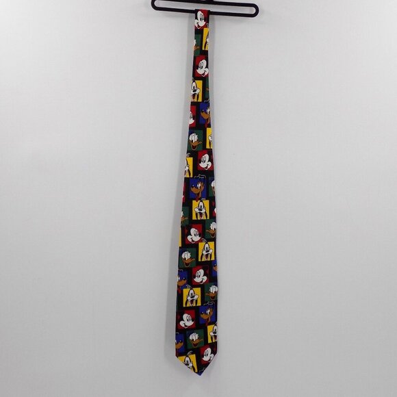 Disney Mickey Mouse Unlimited Balancine Tie Necktie Multi Color Black 3.5" - Picture 1 of 4